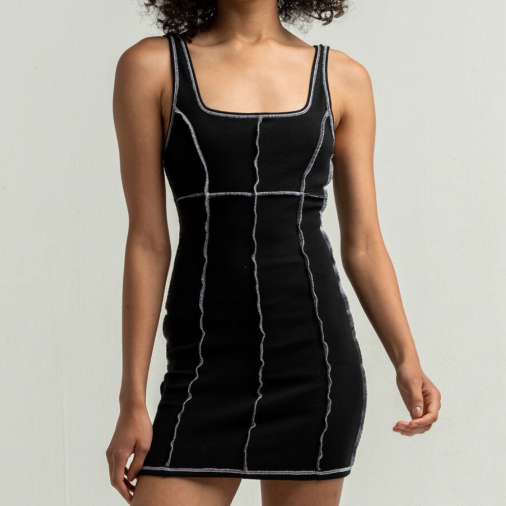 Tillys XL Black dress with white detailing